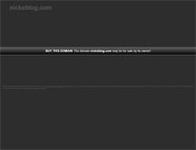 Tablet Screenshot of nicksblog.com